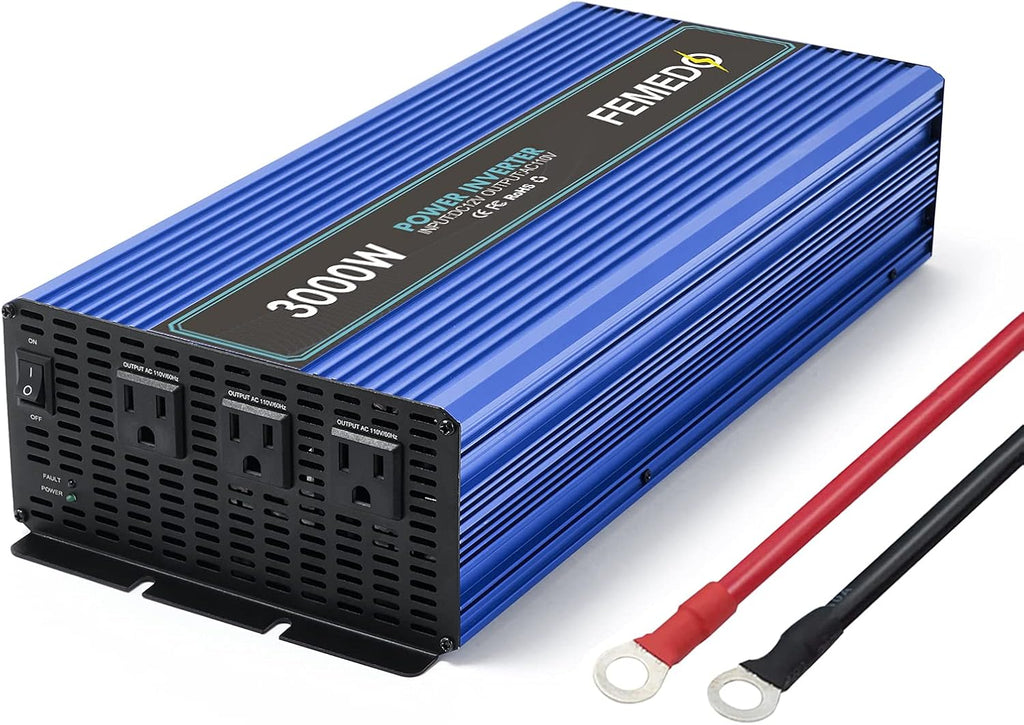 3000W Modified Sine Wave Power Inverter with 3 AC Outlets T9971