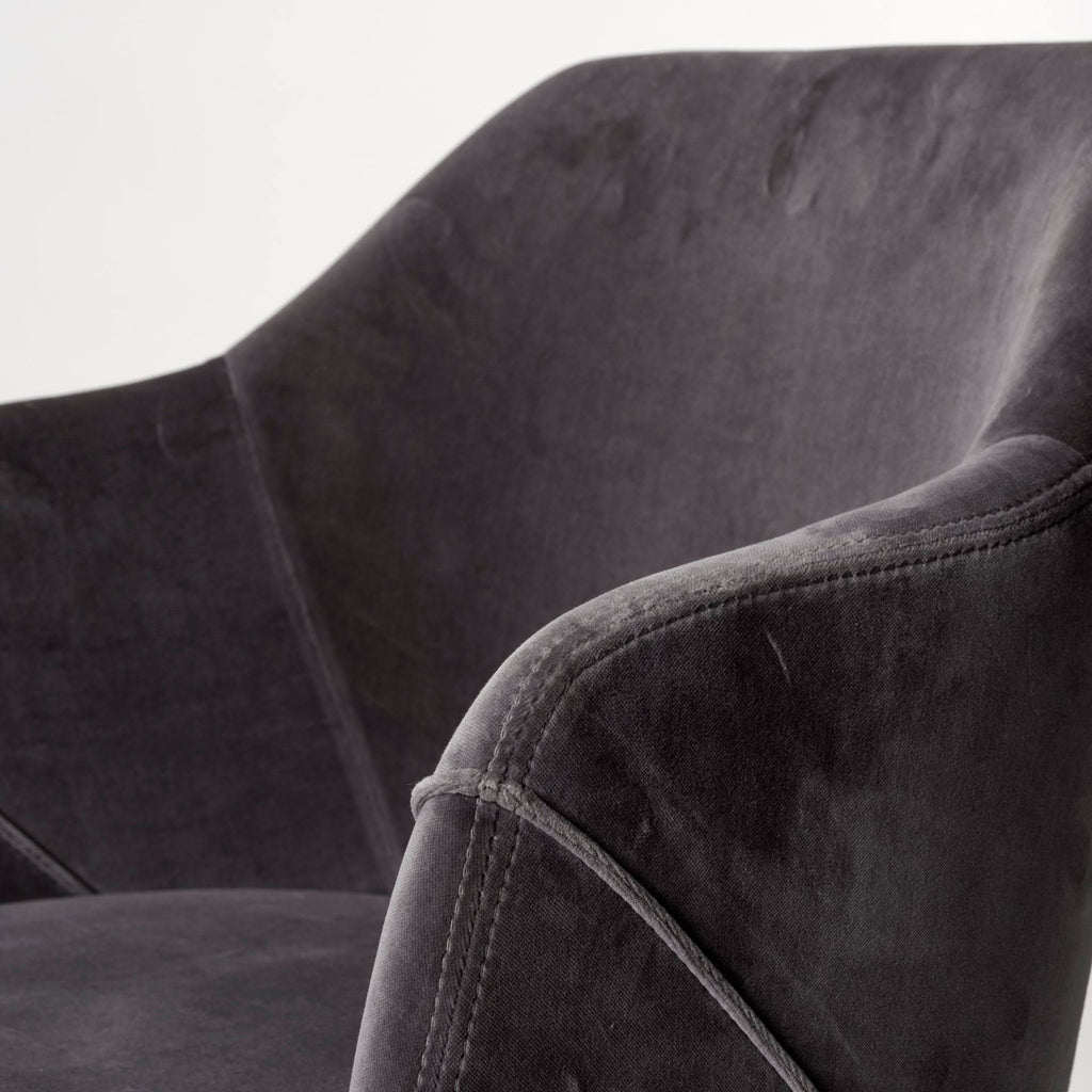 Grey Velvet Dining Chair G45284