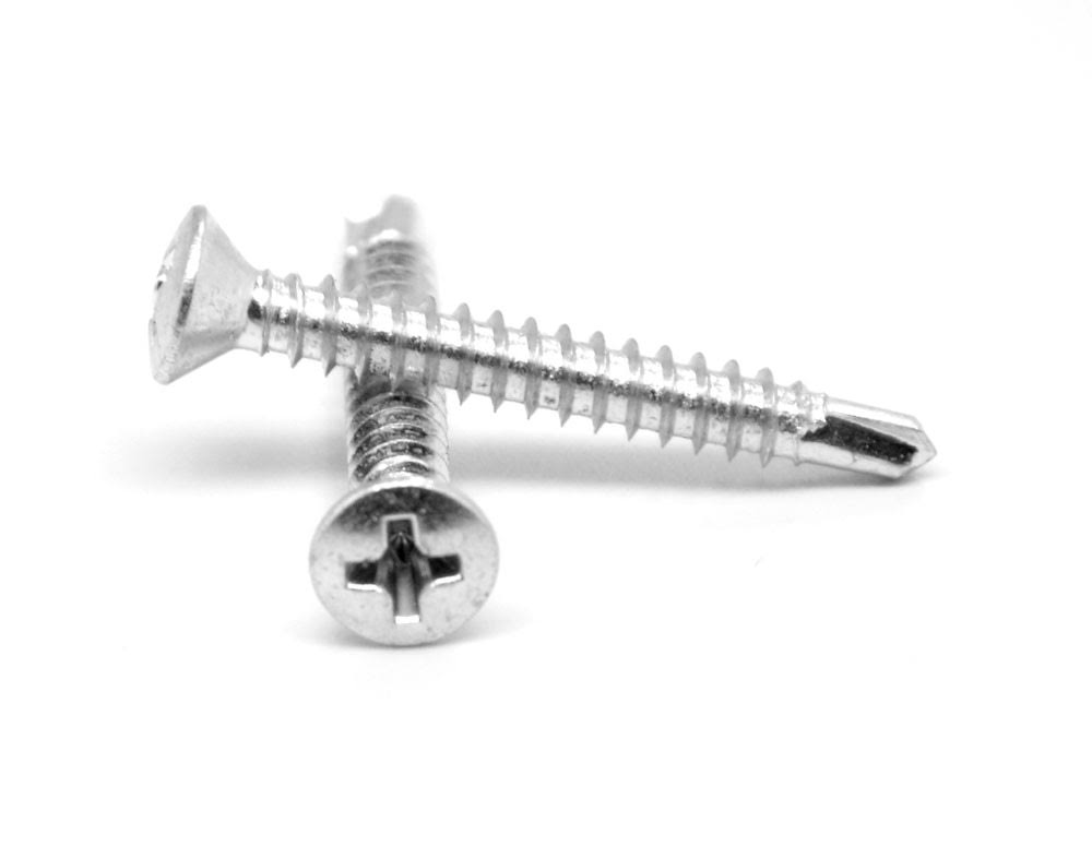 #10-16 x 3/4 Self Drilling Screw Phillips Oval Head Zinc Plated H1516