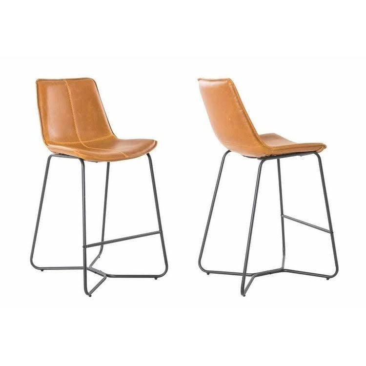 Tan 26-inch Bar Stool Set of 2 N4669