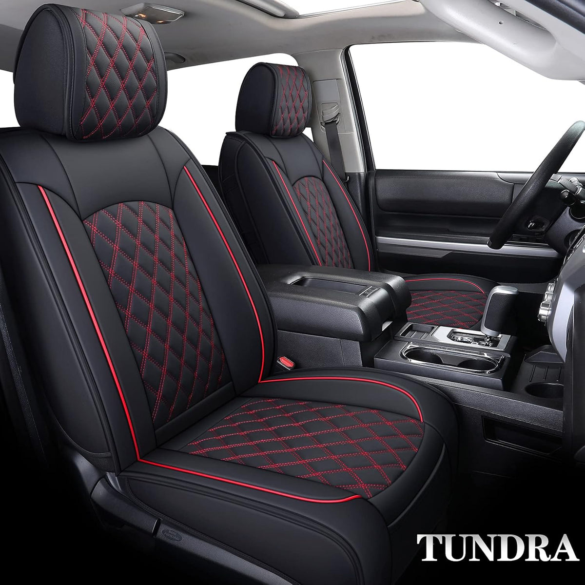 Waterproof Leather Full Seat Covers 5 PCS Full Set Black-White G883