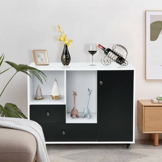 Black 2 Drawer Mobile Filing Cabinet I21014