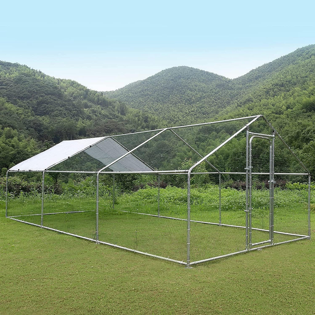 Large Metal Chicken Coop Run H5514