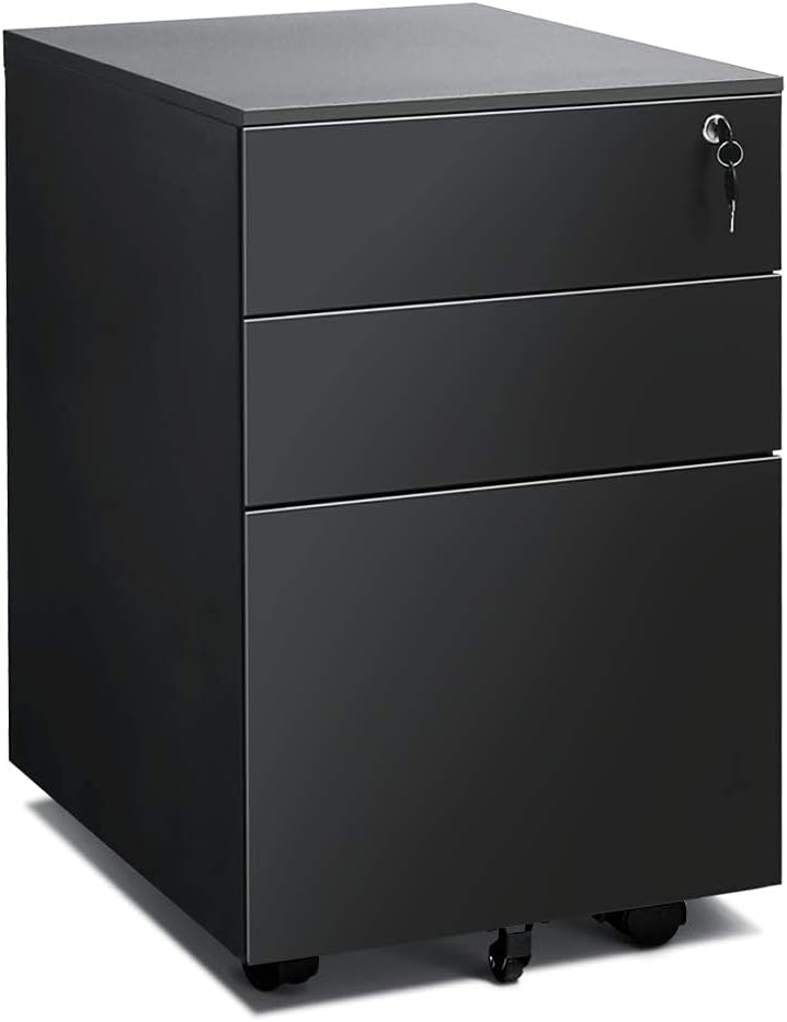 White 2 Drawer Lateral File Cabinet with Lock F392