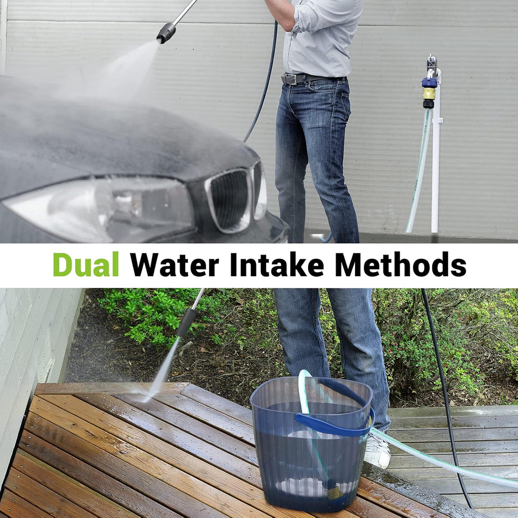 3500PSI Electric Pressure Washer with Hose Reel and 4 Nozzles J4777