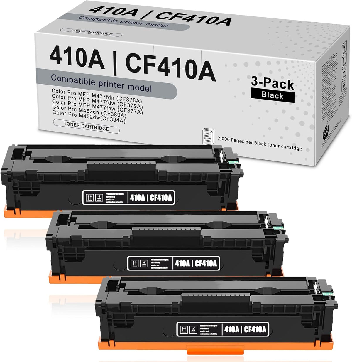 Compatible 410A Toner Cartridge Replacement Black Z6303