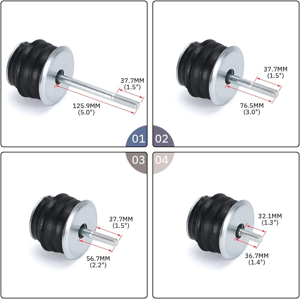 Polyurethane Cab & Body Mount Bushing Kit with Steel Sleeves & Hardware H6487