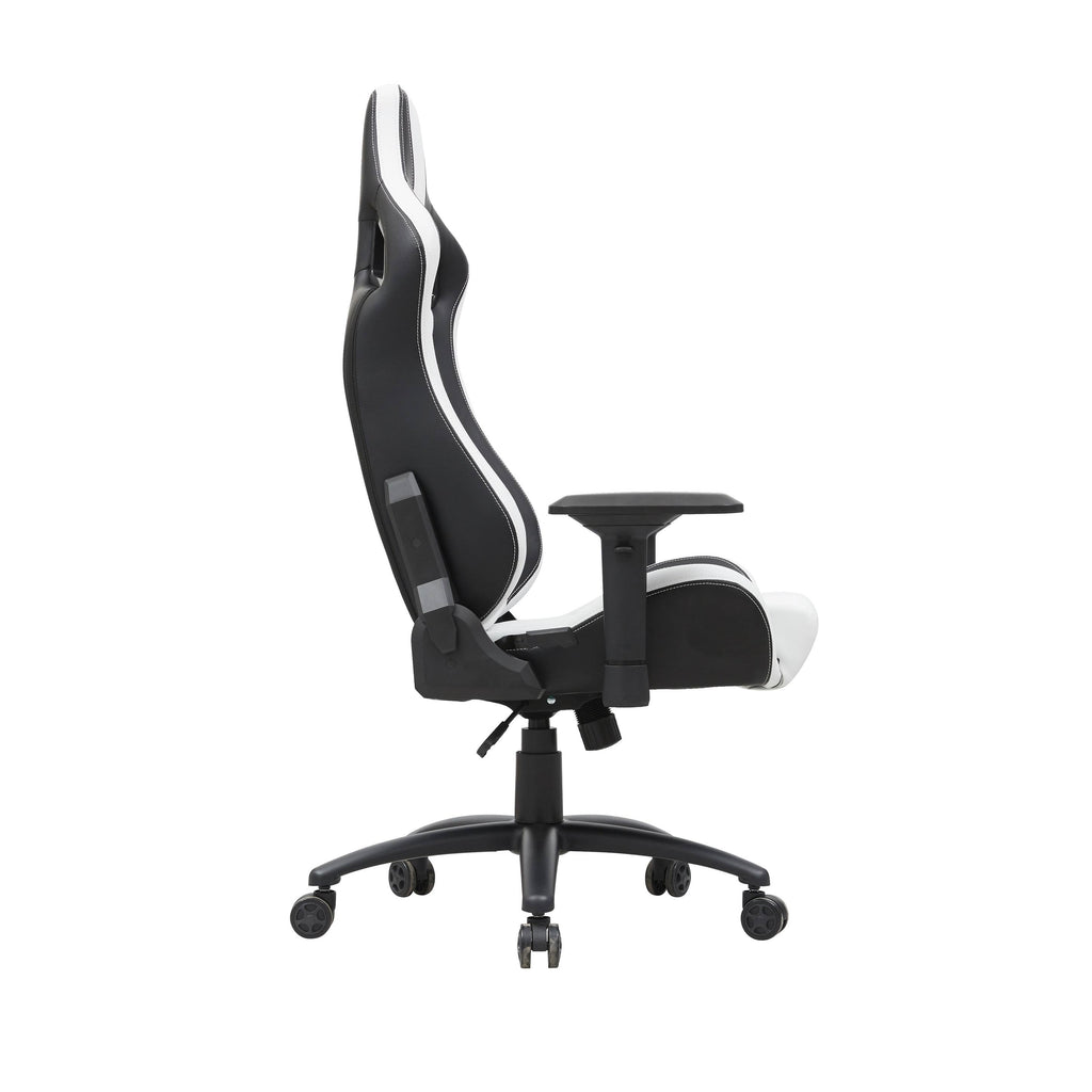 White Vegan Leather Reclining Gaming Chair O8602
