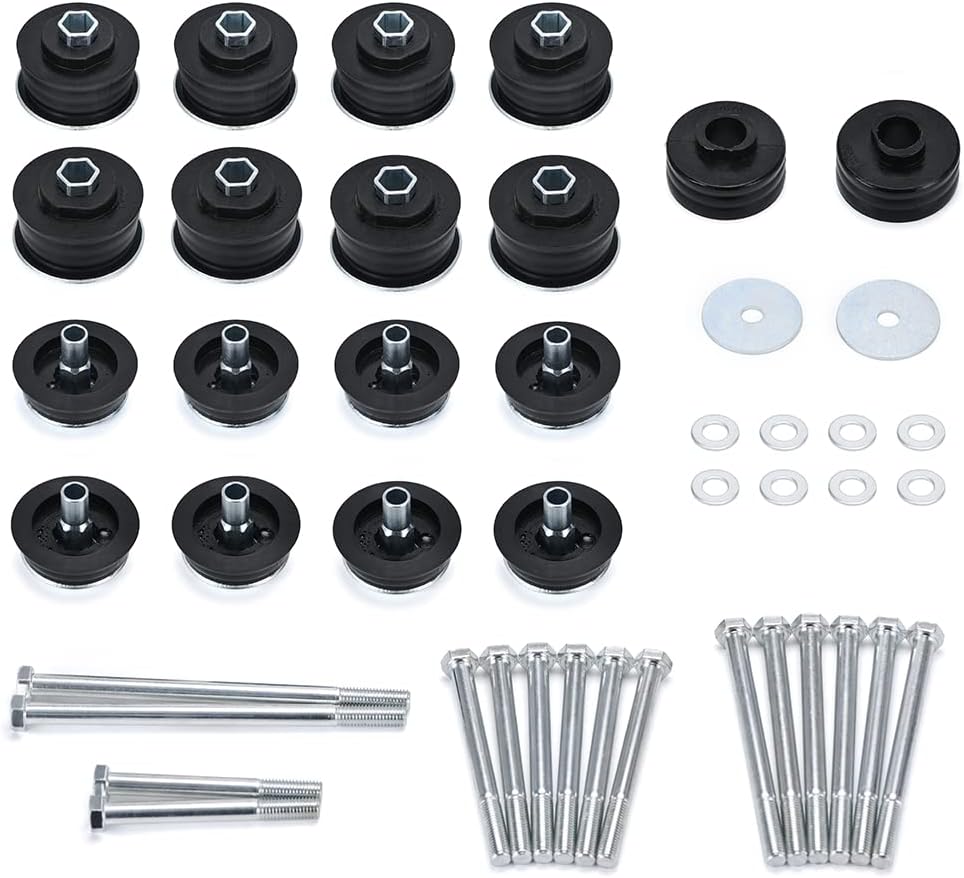 Polyurethane Cab & Body Mount Bushing Kit with Steel Sleeves & Hardware H6487