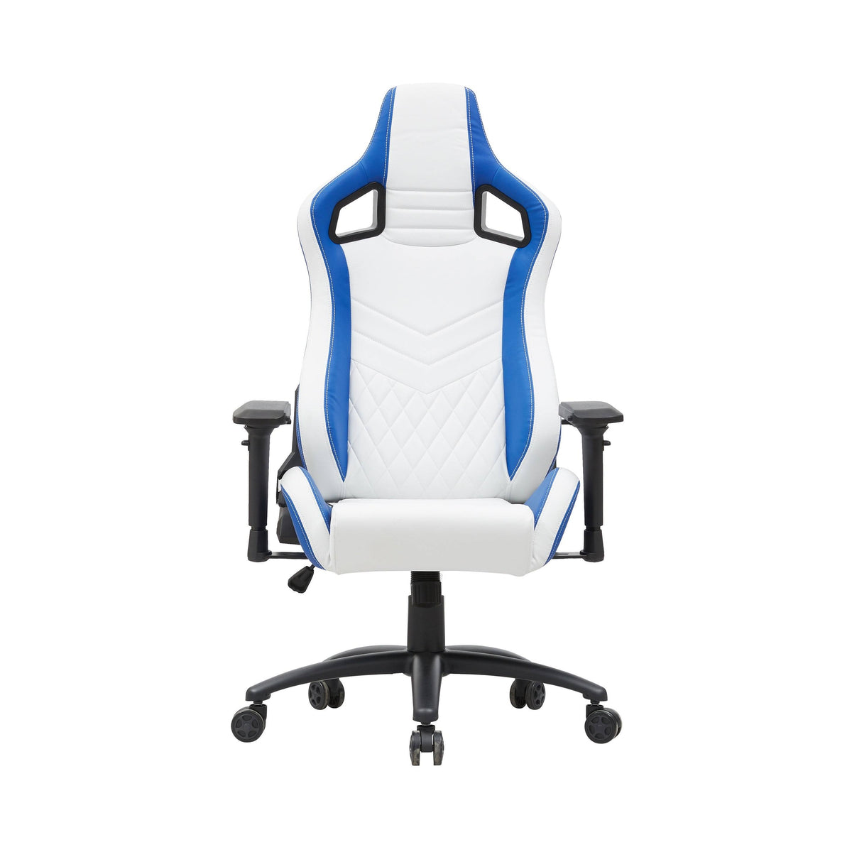 White Vegan Leather Reclining Gaming Chair O8602