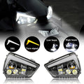 2PCS LED Headlights Assembly with High-Low Beams DRL Turn Signal Light T9031
