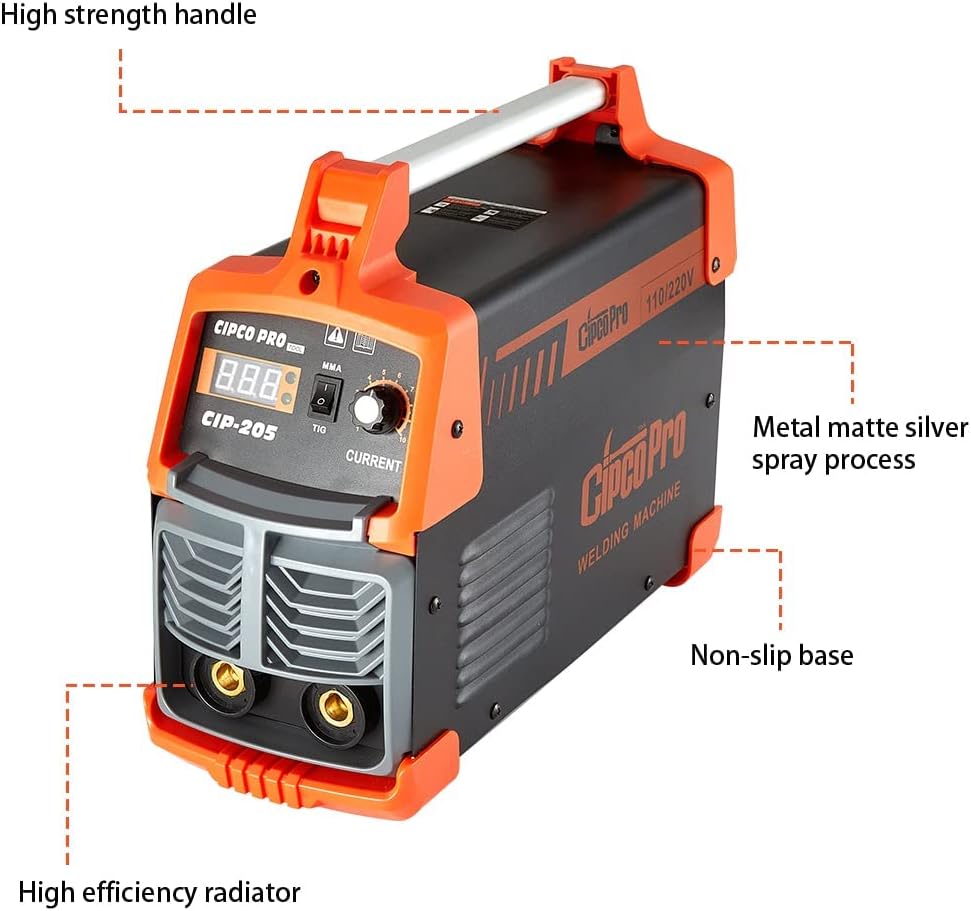 205Amp ARC Welder Digital Inverter IGBT Stick MMA Welder, 110/220V Dual Voltage Portable Welding Machine Z55969