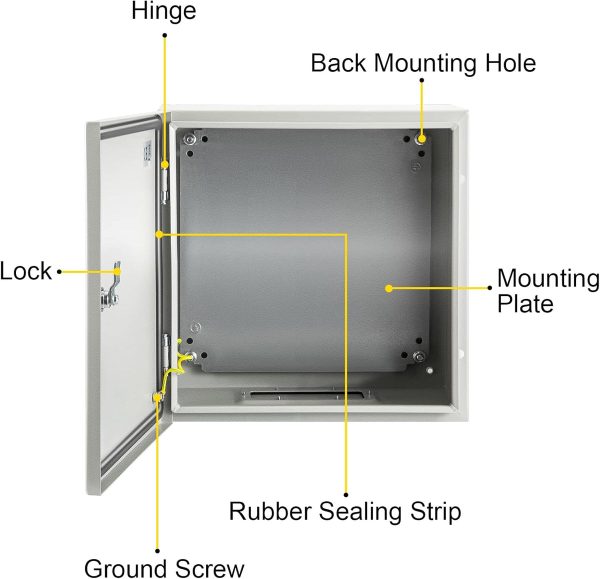 12 x 12 x 8'' NEMA 4X Steel Electrical Enclosure E759
