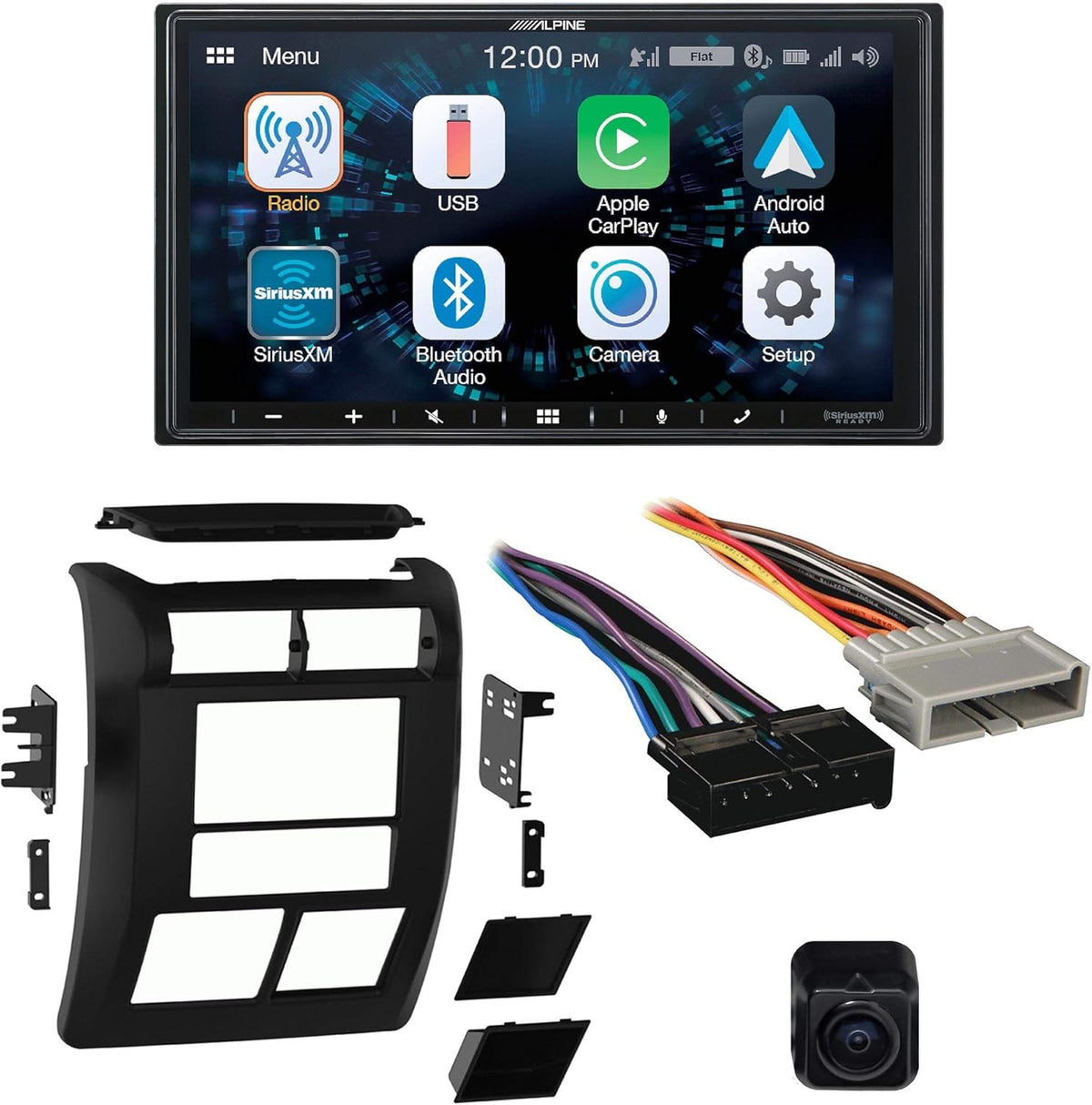 Multimedia Receiver with Dash Kit Wiring Harness and B/U Camera L5054