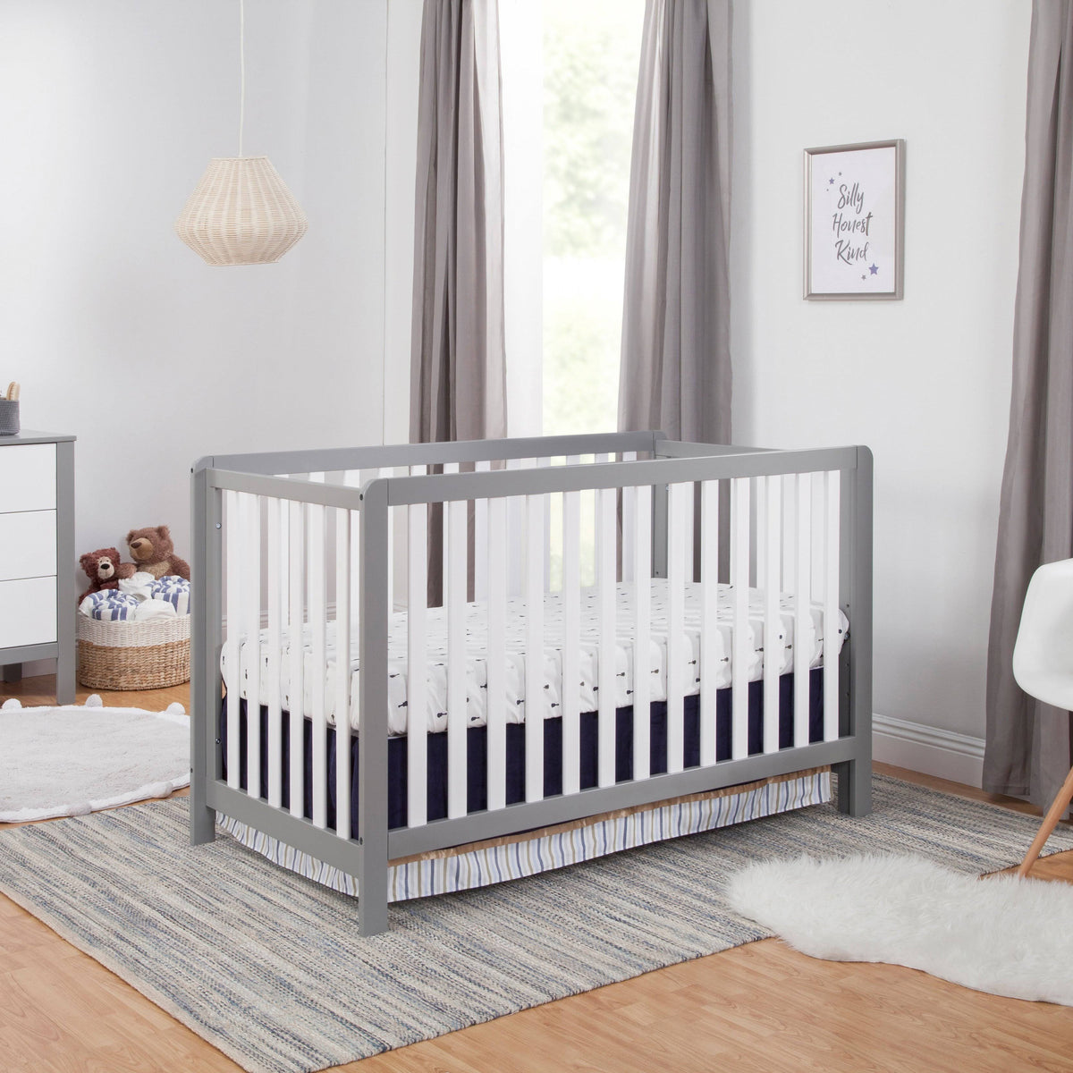 White 4-in-1 Convertible Crib N79942