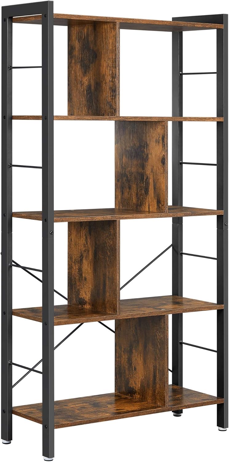 4-Tier Industrial Bookshelf D699140