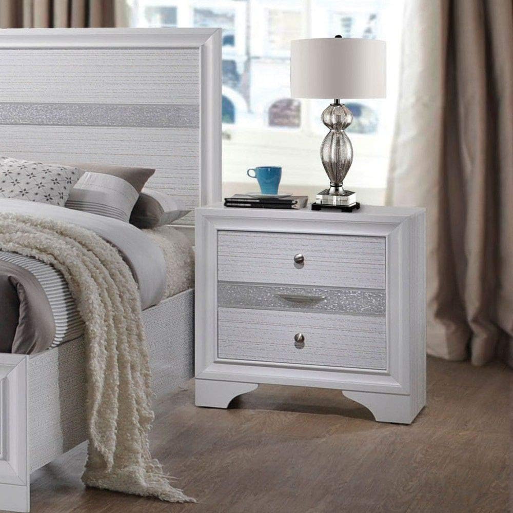 2 Drawer Cherry Wooden Nightstand Z15183