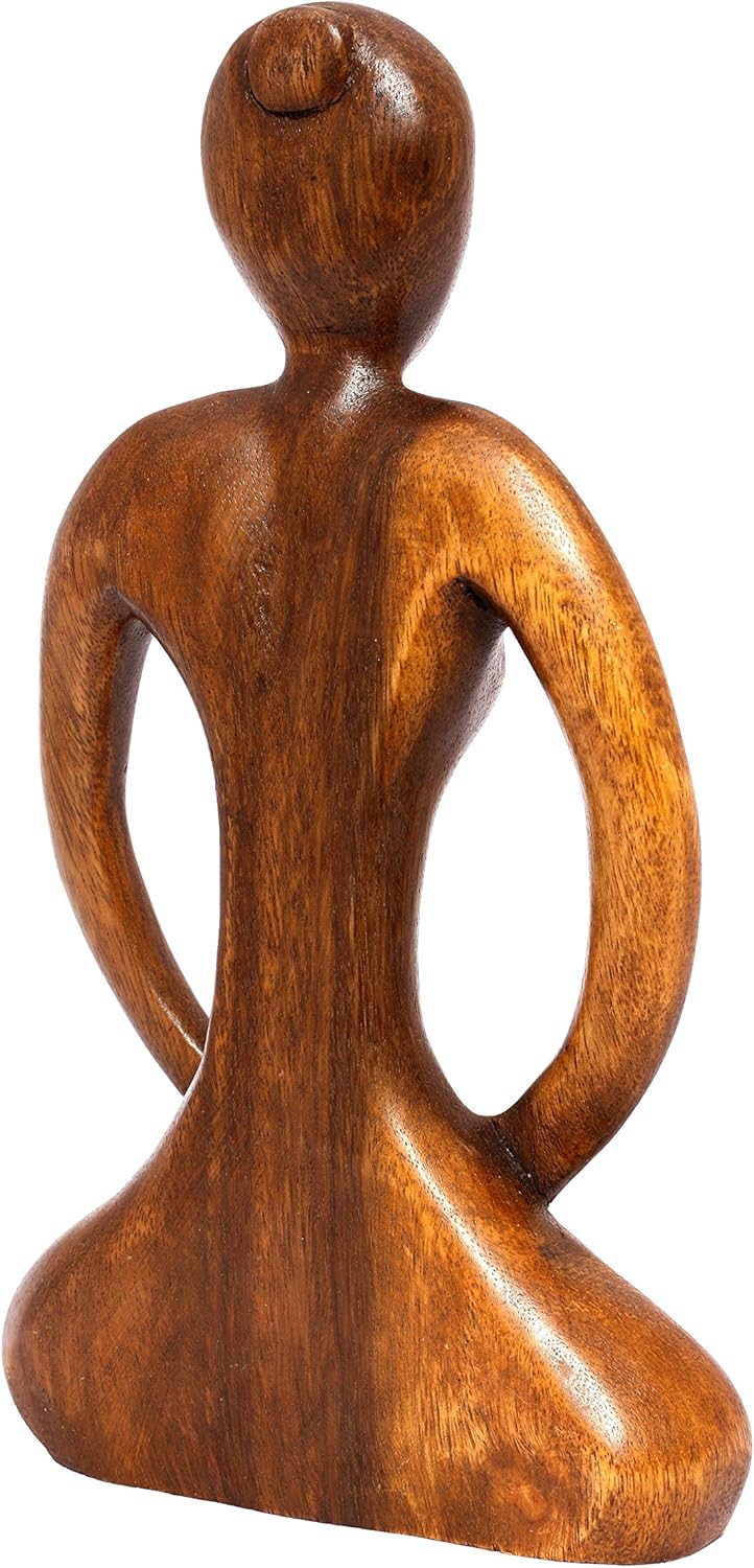 Wooden Handmade Abstract Yoga Sculpture Q346383