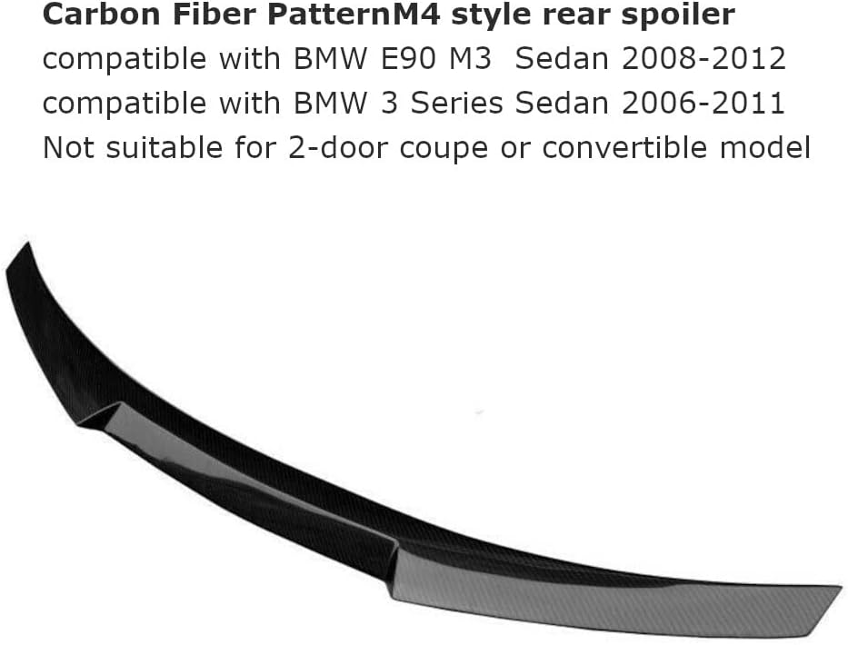 Rear Trunk Spoiler Wing with Carbon Fiber Pattern J839364