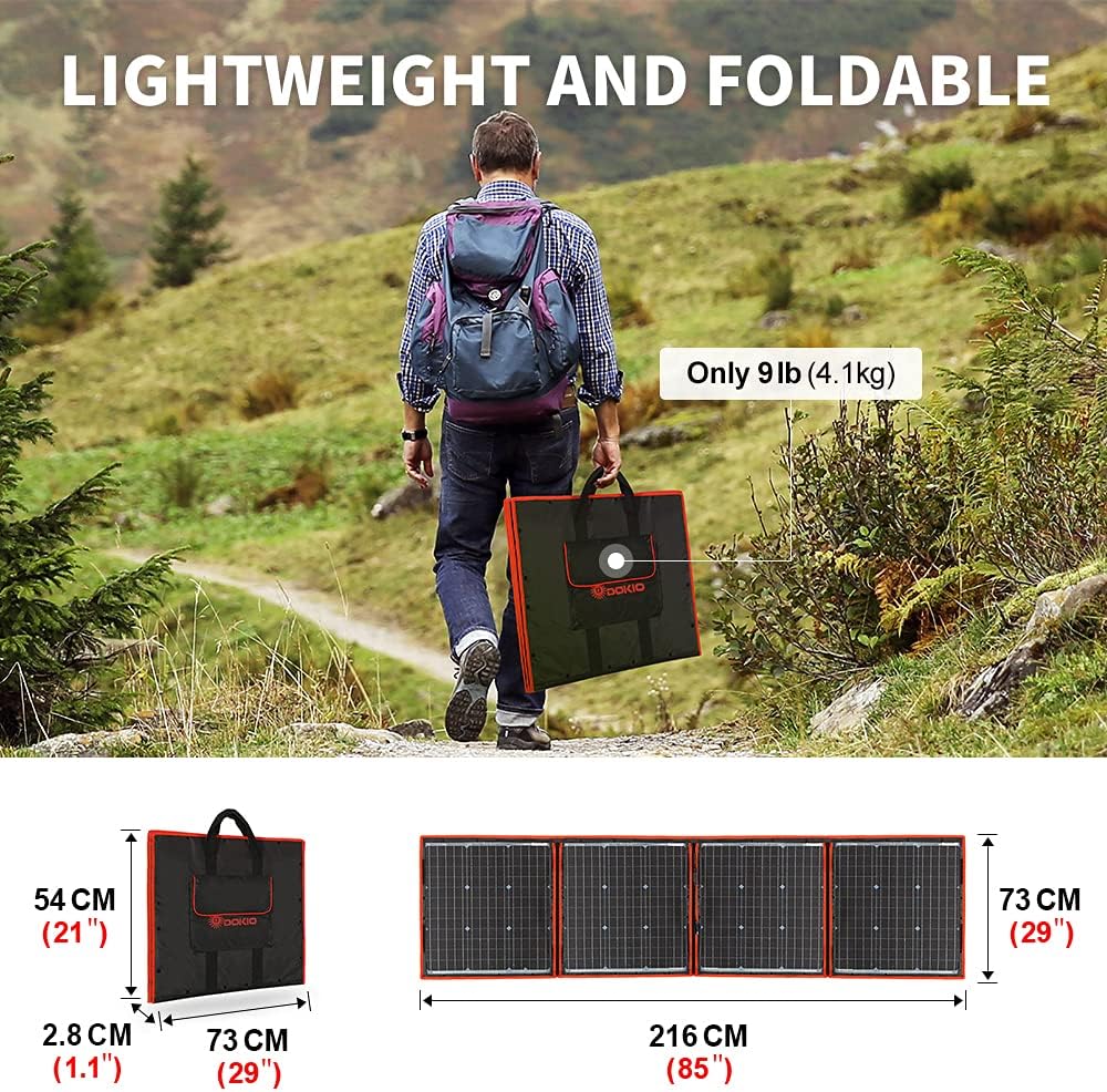 160 Watt 18 Volts Portable Solar Panel Kit Monocrystalline 2 USB Outputs F649118