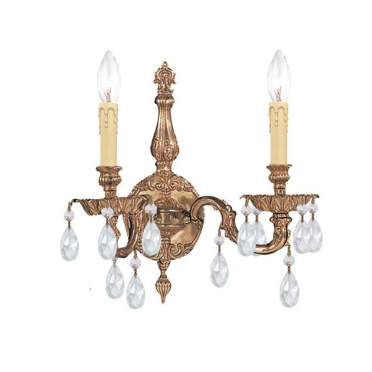 2 Light Crystal Brass Wall Mount G798970
