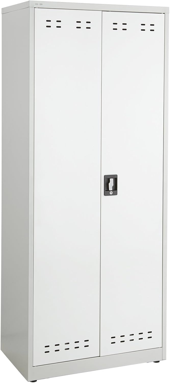 Steel Storage Cabinet 72 High Wall Mountable Gray X307