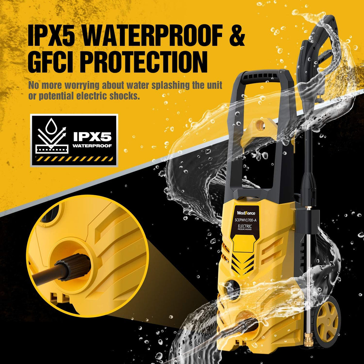 2800 PSI Electric Pressure Washer with Interchangeable Nozzles I389336
