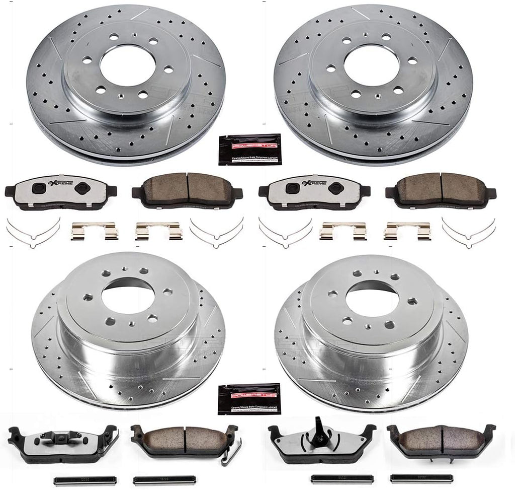 Front and Rear Carbon Fiber Ceramic Brake Kit L44205