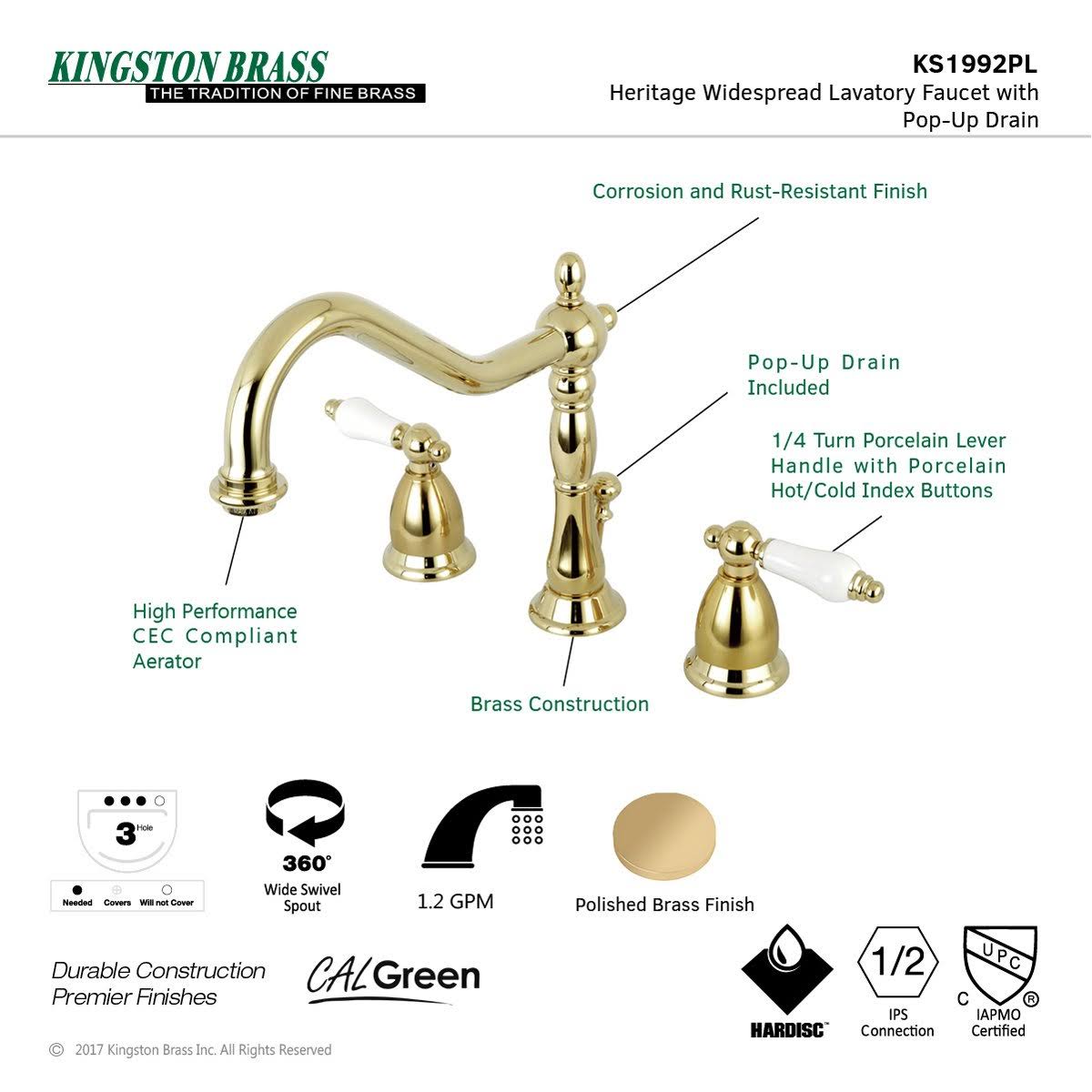 8x22 Widespread Bathroom Faucet Oil Rubbed Bronze C967