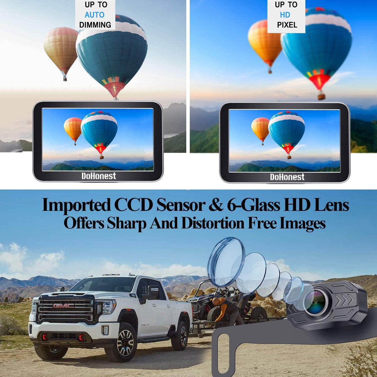 Wireless HD 1080P Backup Camera with 7 Inch Monitor Z36466
