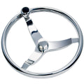 13.5x22 SS Wheel with Knob, Finger Grip & Faux Nut Y282