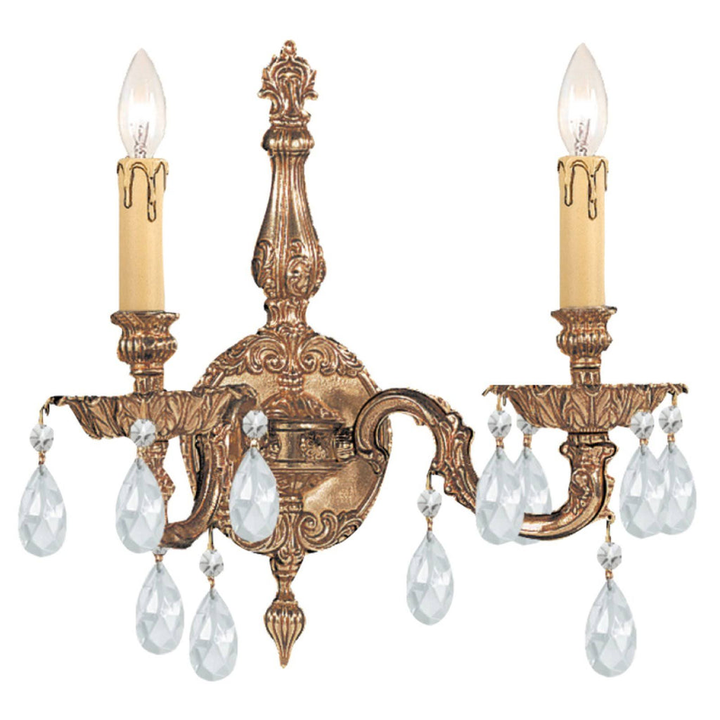 2 Light Crystal Brass Wall Mount G798970