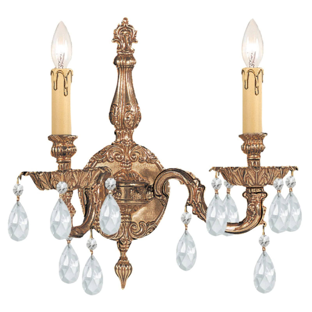 2 Light Crystal Brass Wall Mount G798970