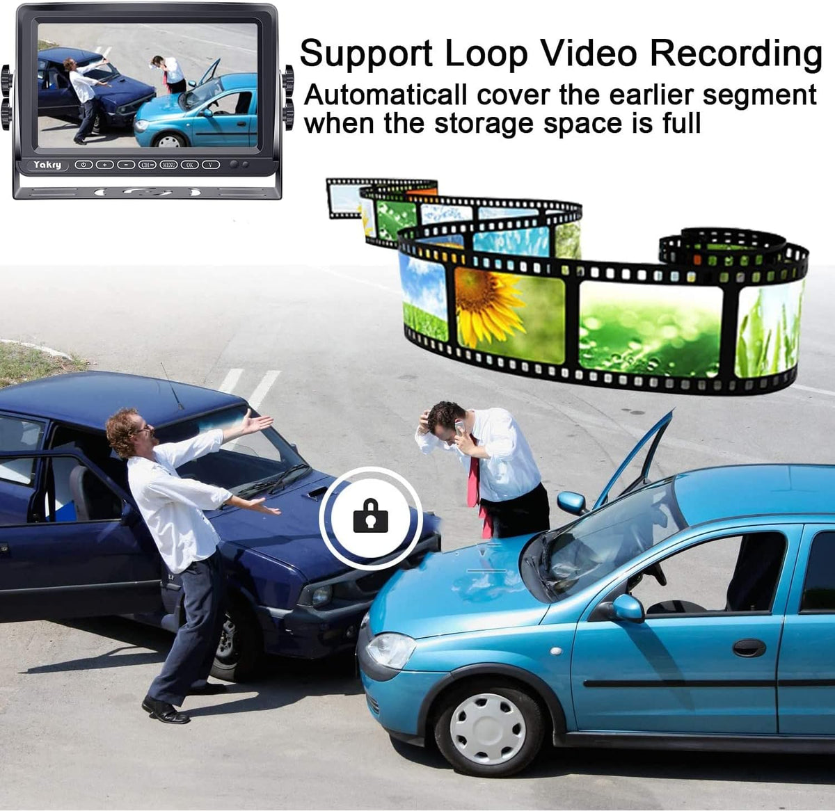 Wireless HD 1080P RV Backup Camera with 7 Inch Monitor F981385