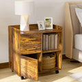 Wood File Cabinet with Storage and Drawers R654483
