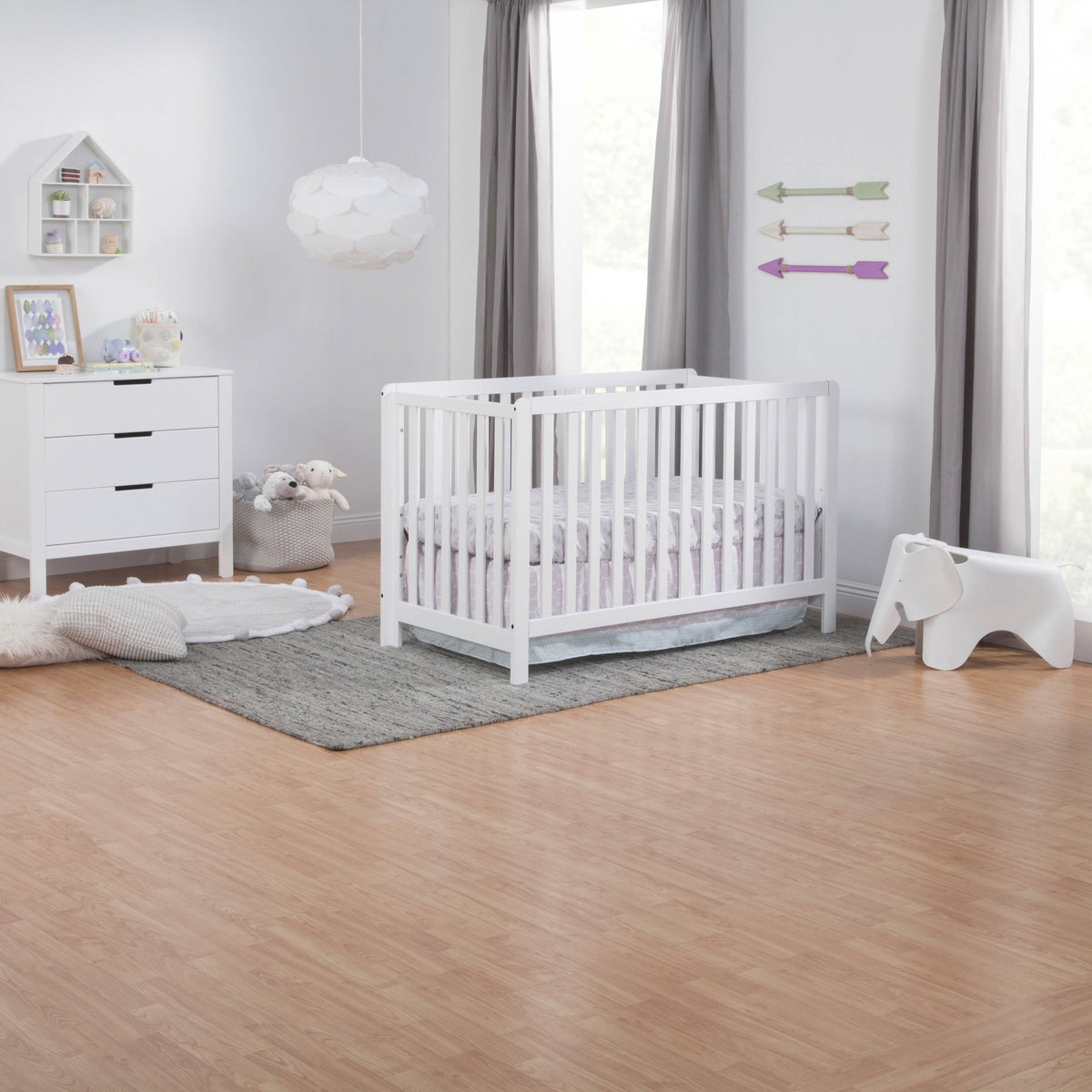 White 4-in-1 Convertible Crib N79942