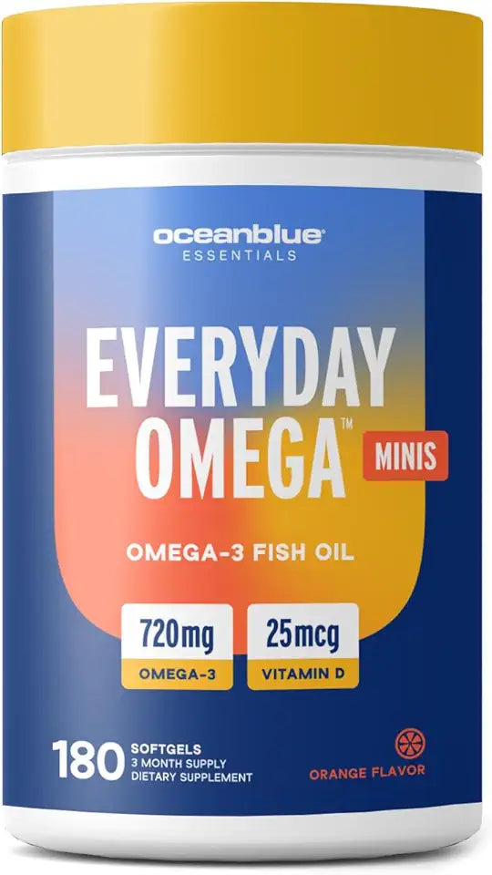 Omega 3 Fish Oil Vitamin D3 Mini Capsules Orange Flavor R687