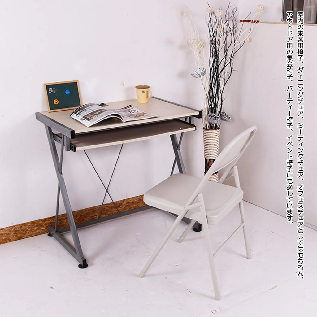 Light Gray 2-Pack Vinyl-Padded Folding Chair K51342