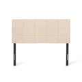 Beige Black Queen Full Upholstered Headboard O43518