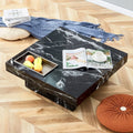 MDF Coffee Table with Black Patterns 31.4" I890786