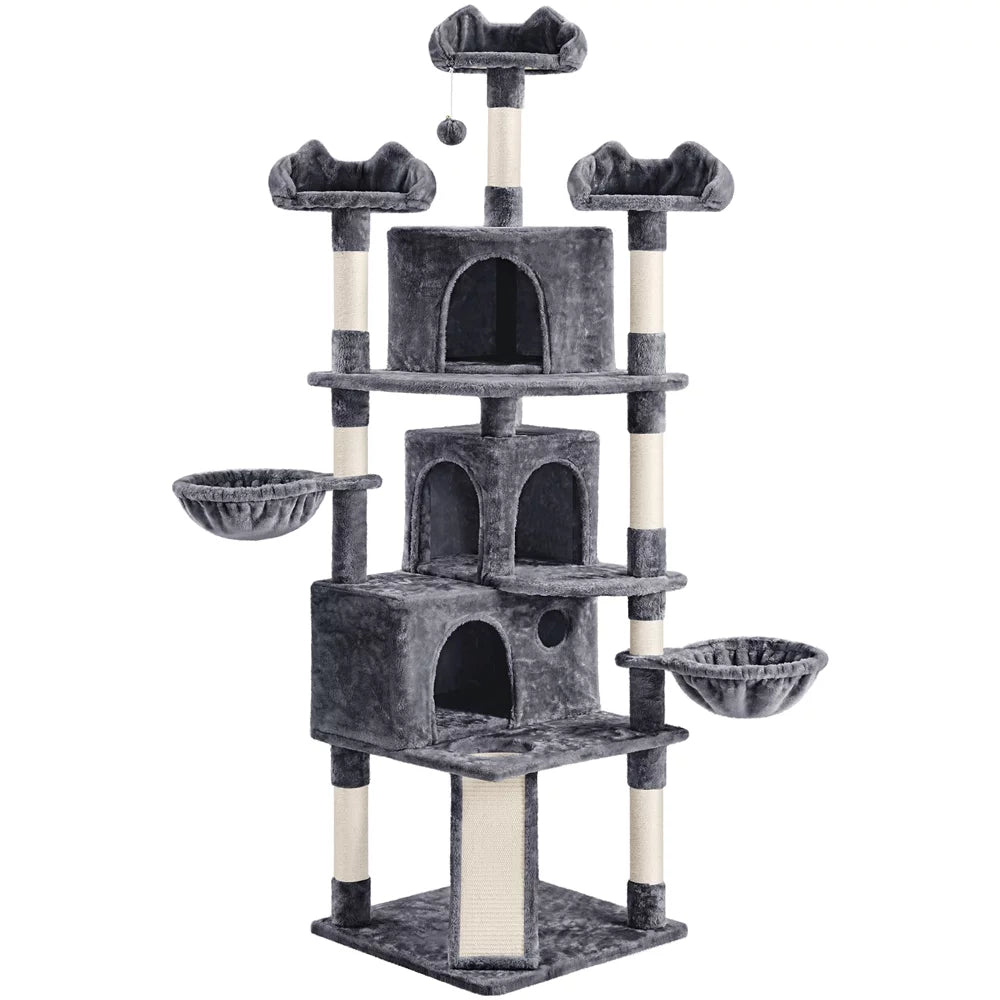 Dark Gray Cat Tree with Condos K55131