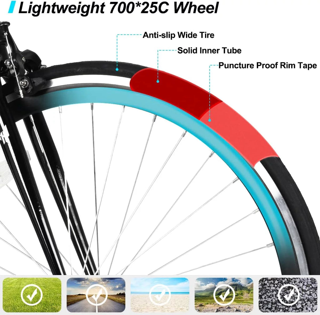 Single Speed Fixed Gear Bike with 700C Wheels I608599