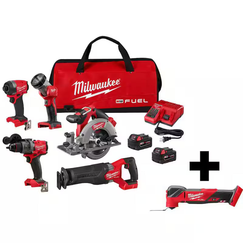 18-Volt Lithium-Ion Brushless Cordless 5-Tool Combo Kit with Oscillating Multi-Tool U11684