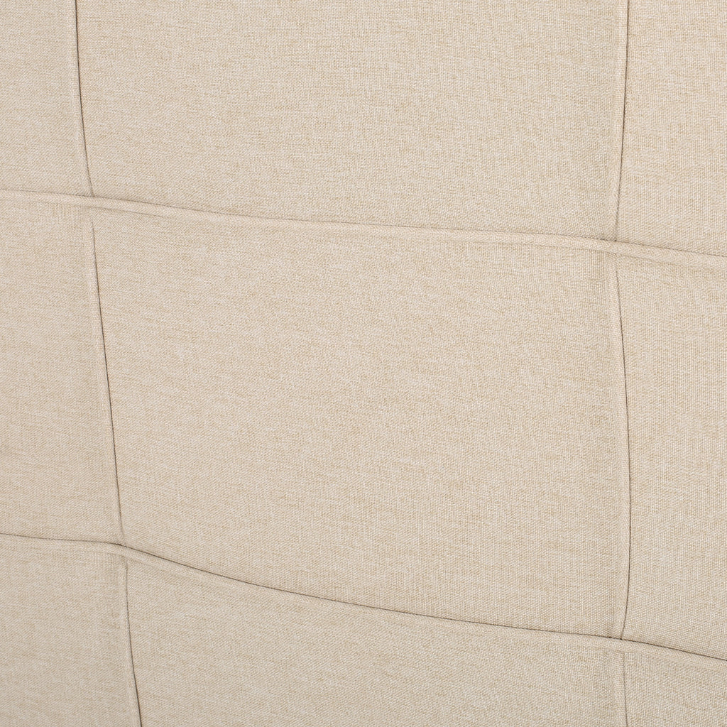 Beige Black Queen Full Upholstered Headboard O43518