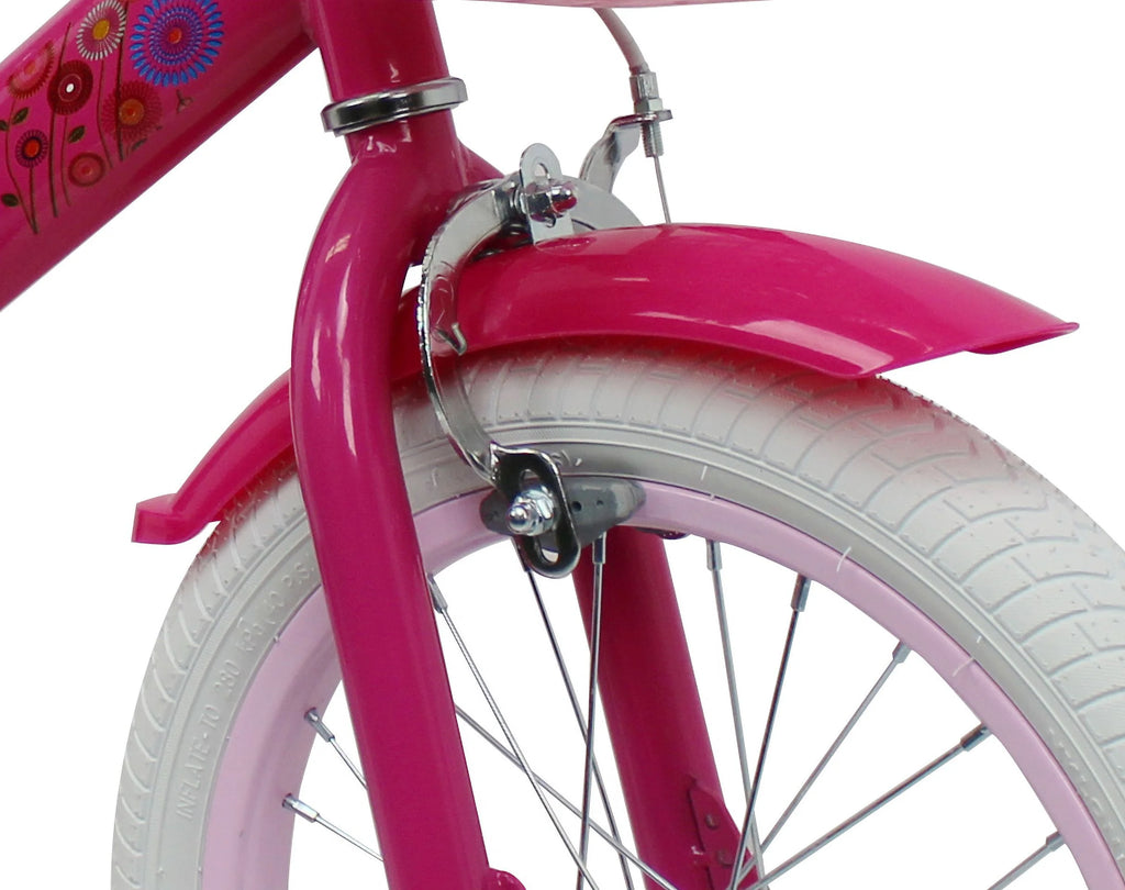 16 inch Kids Bike with Basket and Training Wheels M990