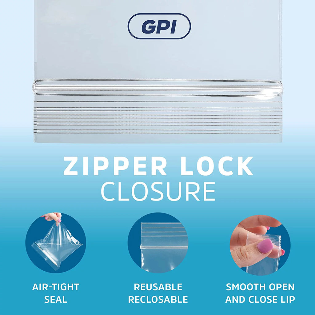 6” x 8” 2 Mil Clear Resealable Ziplock Bags 1000-Pack I721