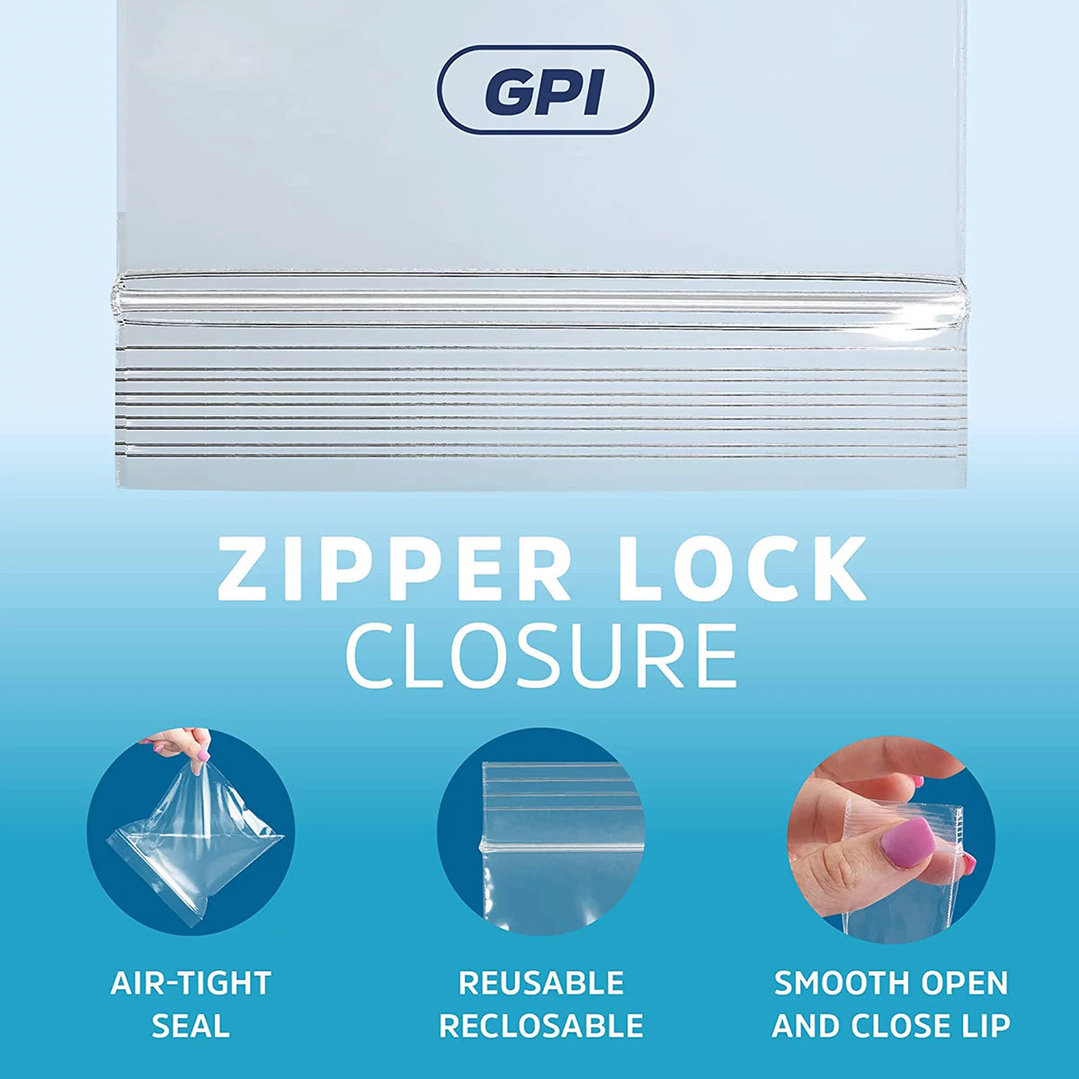 6” x 8” 2 Mil Clear Resealable Ziplock Bags 1000-Pack I721