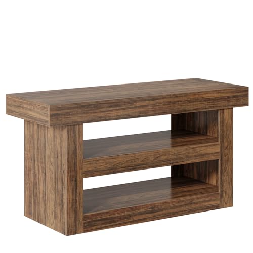 Brown 55-Inch Kitchen Island with Storage F1711