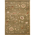 Green Multi Floral Border Area Rug 6'7" x 9'6" T858824
