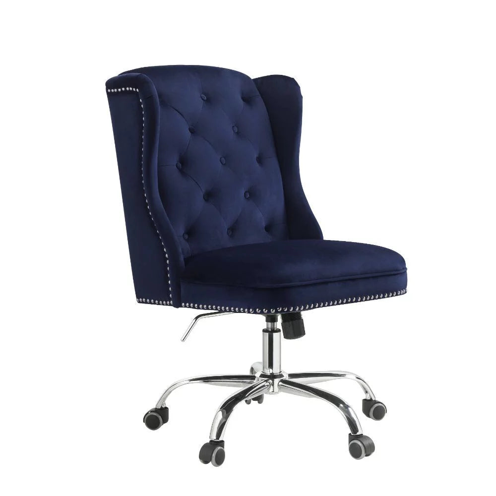 Midnight Blue Velvet Office Chair M9832